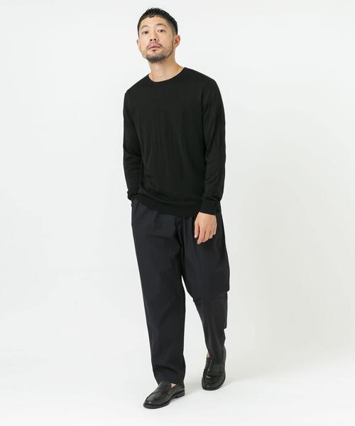 URBAN RESEARCH ROSSO MEN(アーバンリサーチロッソメン)の「『XLサイズあり』『UR TECH』ハイゲージクルーネックニット(ニット/セーター・メンズ・グレー/ネイビー/ベージュ/ブラック・LARGE/MEDIUM/X-LARGE)」の6枚目の写真
