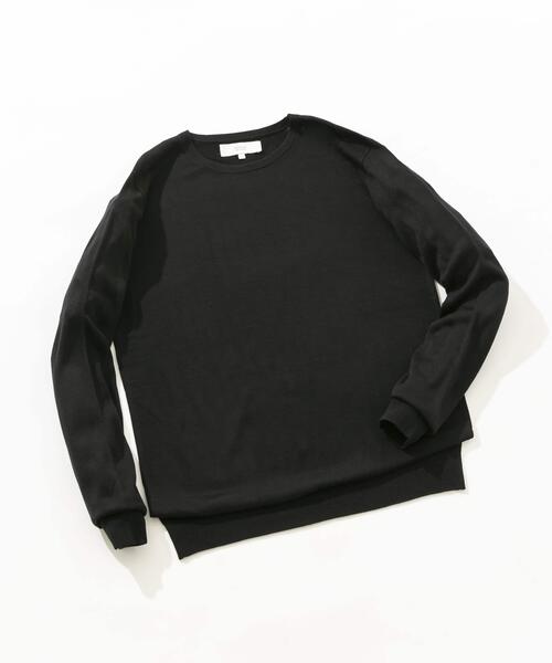 URBAN RESEARCH ROSSO MEN(アーバンリサーチロッソメン)の「『XLサイズあり』『UR TECH』ハイゲージクルーネックニット(ニット/セーター・メンズ・グレー/ネイビー/ベージュ/ブラック・LARGE/MEDIUM/X-LARGE)」の8枚目の写真