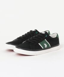 UNIIT（ユニット）の「【U.S. POLO ASSN./ユーエスポロアッスン】【トレンドに左右されずヘビーユースできる紐キャンバススニーカー】配色ライン コートソール キャンパス スニーカー（スニーカー）」