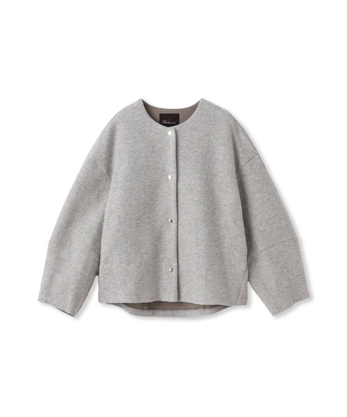 Droite lautreamont(ドロワットロートレアモン)の「イタリアンエアリーボンディングジャケット(その他アウター・レディース・チャコールグレー/ベージュ・M)」の12枚目の写真