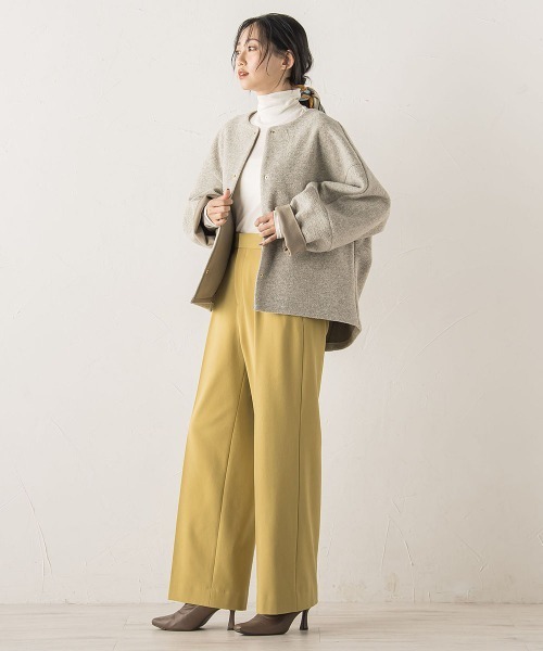 Droite lautreamont(ドロワットロートレアモン)の「イタリアンエアリーボンディングジャケット(その他アウター・レディース・チャコールグレー/ベージュ・M)」の14枚目の写真