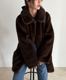 fredy emue(フレディエミュ)の【HAVELESS/ハブレス】CAROLミドル丈ファーコート(ムートンコート)