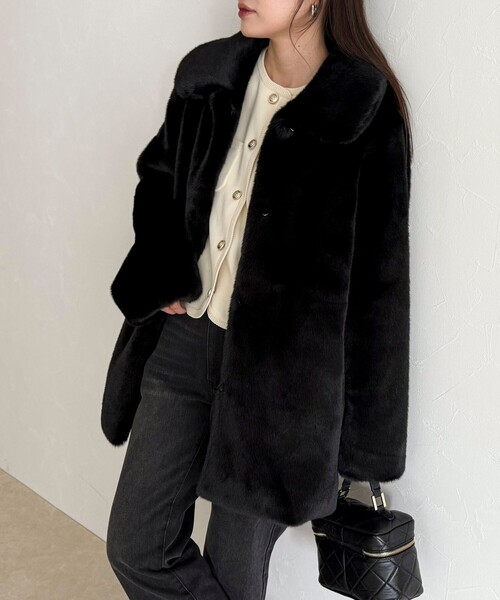 最安値　COCODEALムートンファーコート　ブラック 最安値 COCODEALムートンファーコート ブラック 楽天市場】【SALE50