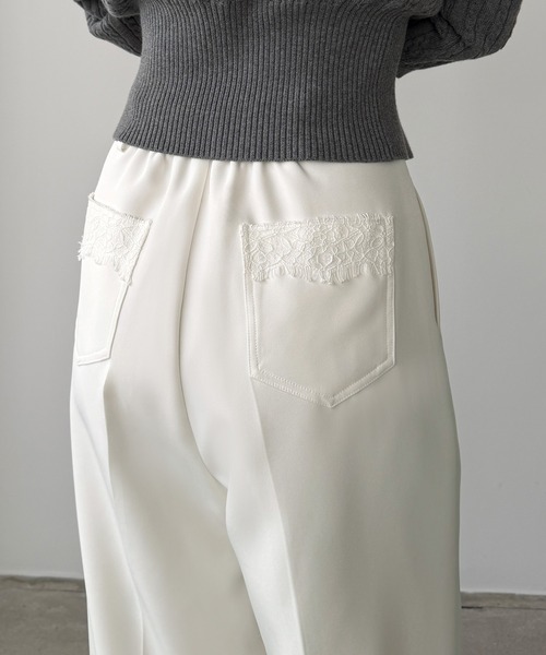 Louere(ルエレ)の「レースポケットスラックス(スラックス・レディース・ホワイト/ダークグレー/ブラック・SMALL/MEDIUM/LARGE/X-LARGE)」の2枚目の写真