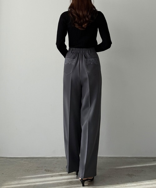 Louere(ルエレ)の「レースポケットスラックス(スラックス・レディース・ホワイト/ダークグレー/ブラック・SMALL/MEDIUM/LARGE/X-LARGE)」の8枚目の写真