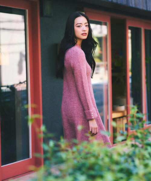 PROPORTION BODY DRESSING（プロポーションボディドレッシング）の「ウールブレンドラメ入りニットミニワンピース / 1215240115（ワンピース・レディース・グレー/ベージュ/ピンク・FREE）」の13枚目の写真