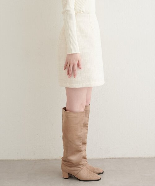 natural couture（ナチュラルクチュール）の「〈airi〉ツイードミニスカート（スカート・レディース・オフホワイト/ブラック・FREE）」の12枚目の写真