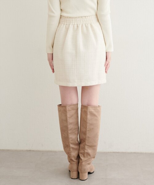 natural couture（ナチュラルクチュール）の「〈airi〉ツイードミニスカート（スカート・レディース・オフホワイト/ブラック・FREE）」の13枚目の写真