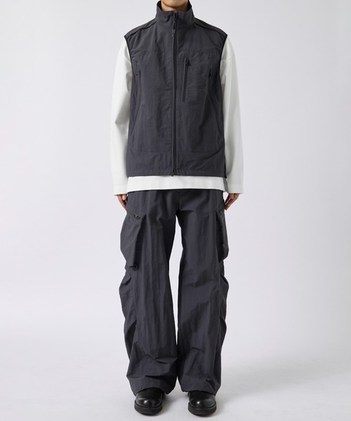 CITY TOKYO（シティトウキョウ）の「【CITY TOKYO/シティートーキョー】クランプルナイロンカーゴパンツ（カーゴパンツ・メンズ・ダークグレー/ブラック・2/1）」の14枚目の写真