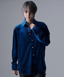 ベロア」に該当するトップス（ブルー・ネイビー/青色系・長袖