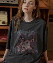 CPGN STUDIO（コンパーニョ）の「Mad Hoppi ピグメント半袖Tシャツ スモークブラック（Tシャツ/カットソー）」