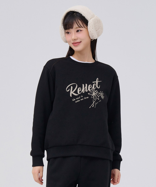 CHASECULT(チェイスカルト)の「女性 起毛 グラフィック スウェット - ブラック(スウェット・レディース・ブラック・90/85)」の1枚目の写真