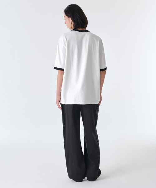 MUSINSA STANDARD（ムシンサスタンダード）の「リネンライクワイドデニムパンツ[ウォッシュドブラック]（デニムパンツ・メンズ・その他・40/38/42/36/34/32/29/30/31/33/26/27/28）」の4枚目の写真