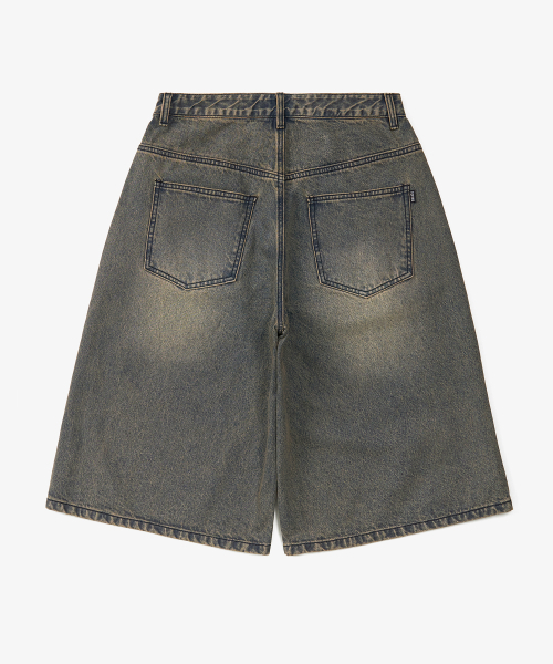 TOFFEE(トフィー)の「ウォッシュドバミューダデニムパンツ (サンドインディゴ)(その他パンツ・メンズ・その他・SMALL/MEDIUM/LARGE/X-LARGE)」の3枚目の写真