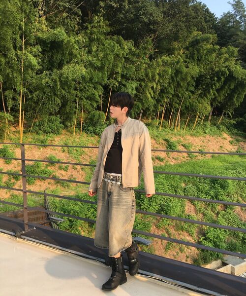 TOFFEE(トフィー)の「ウォッシュドバミューダデニムパンツ (サンドインディゴ)(その他パンツ・メンズ・その他・SMALL/MEDIUM/LARGE/X-LARGE)」の8枚目の写真