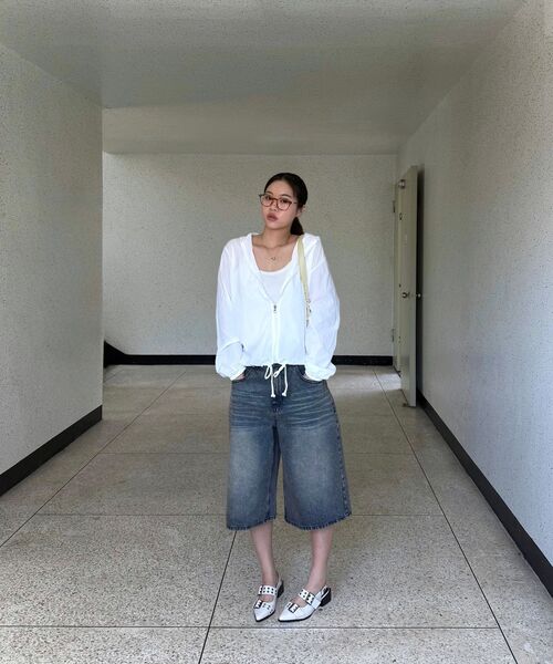TOFFEE(トフィー)の「ウォッシュドバミューダデニムパンツ (サンドインディゴ)(その他パンツ・メンズ・その他・SMALL/MEDIUM/LARGE/X-LARGE)」の11枚目の写真