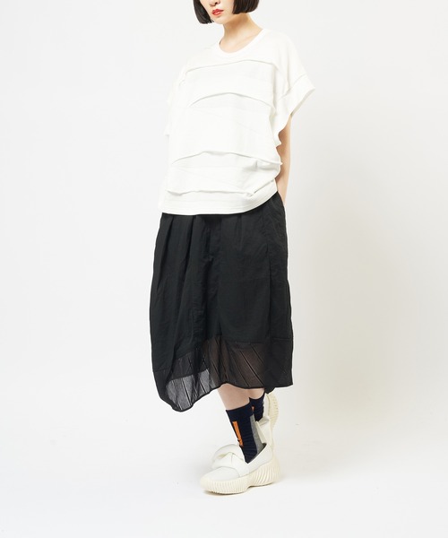 gomme（ゴム）の「ガーゼバルーンスカート（スカート・レディース・ブラック・MEDIUM）」の3枚目の写真