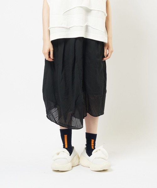 gomme（ゴム）の「ガーゼバルーンスカート（スカート・レディース・ブラック・MEDIUM）」の5枚目の写真