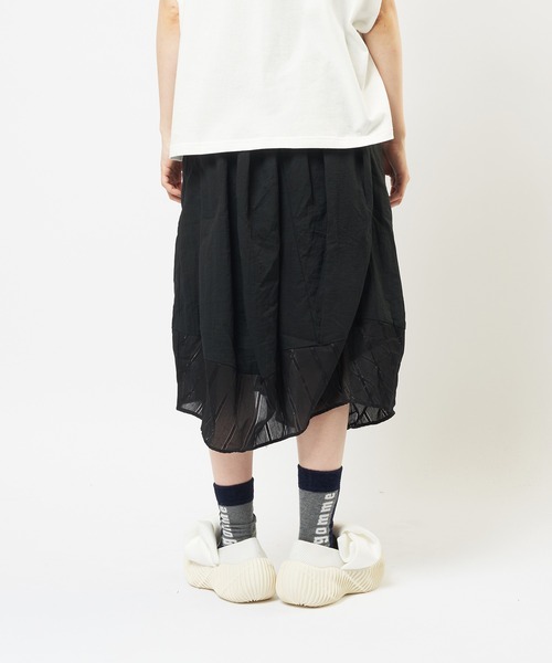 gomme（ゴム）の「ガーゼバルーンスカート（スカート・レディース・ブラック・MEDIUM）」の7枚目の写真