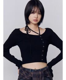 EMODA | アシンメトリーチョーカーニット(ニット/セーター)