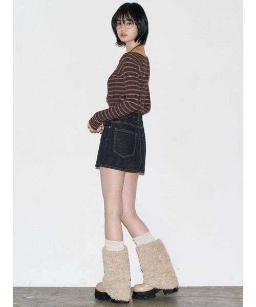 EMODA（エモダ）の「アシンメトリーチョーカーニット（ニット/セーター・レディース・ブラック/ブラウン/グレー/ブルー/ピンク・FREE）」の10枚目の写真