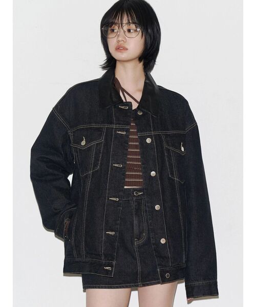 EMODA（エモダ）の「アシンメトリーチョーカーニット（ニット/セーター・レディース・ブラック/ブラウン/グレー/ブルー/ピンク・FREE）」の9枚目の写真