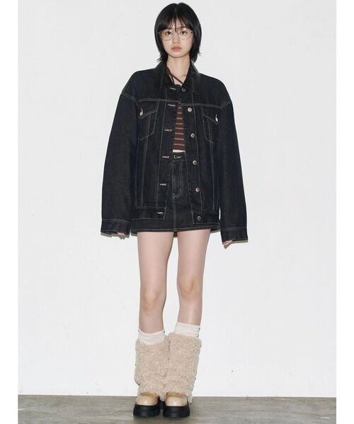 EMODA（エモダ）の「アシンメトリーチョーカーニット（ニット/セーター・レディース・ブラック/ブラウン/グレー/ブルー/ピンク・FREE）」の8枚目の写真