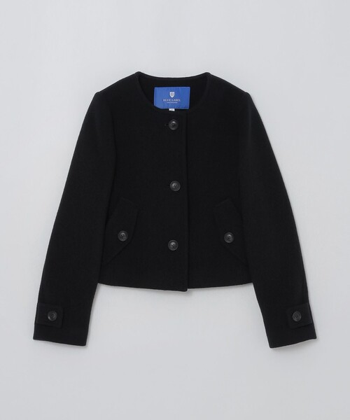 BLUE LABEL CRESTBRIDGE(ブルーレーベルクレストブリッジ)の「ファインダブルビーバーノーカラージャケット(ノーカラージャケット・レディース・グレー系その他/ブラック/ホワイト・36/38)」の18枚目の写真