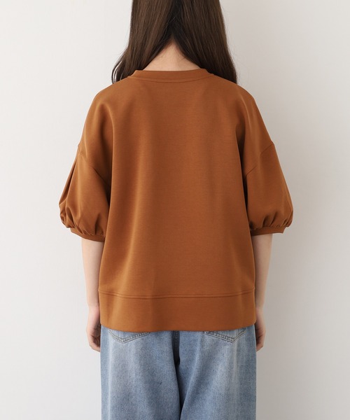 EGLANTINE(エグランティーヌ)の「EGLANTINE 香水モチーフ半袖カットソー(Tシャツ/カットソー・レディース・チャコールグレー/カーキ/テラコッタ・38)」の19枚目の写真
