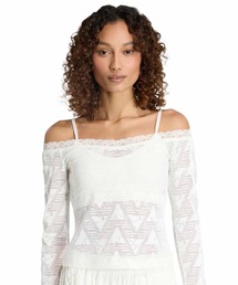 adidas(�A�f�B�_�X)��adidas LACE BARDOT TOP / �A�f�B�_�X ���[�X �o���h�[ �g�b�v(T�V���c/�J�b�g�\�[)
