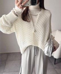 Emma Taylor | 【大人春ニット】フロント2way柄編みニットプルオーバー(ニット/セーター)