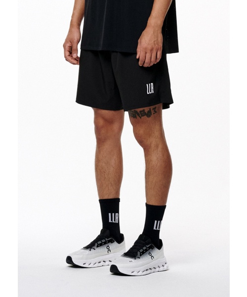 LIMELIGHT APPAREL(ライムライトアパレル)の「LLRロゴライナーショーツ(ブラック/ホワイト)(その他パンツ・メンズ・その他・MEDIUM/LARGE/X-LARGE)」の1枚目の写真