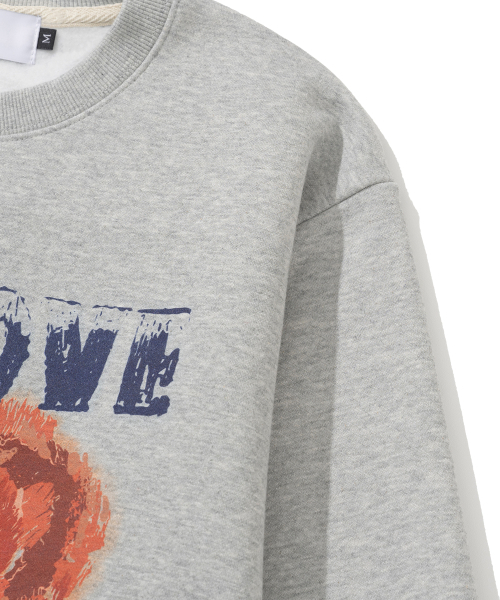 KNITTED（ニッティド）の「[NITTED X QWER DEMO] LETS LOVE MAN TO MAN MELANGE GREY（スウェット・レディース・その他・LARGE/MEDIUM/X-LARGE）」の5枚目の写真