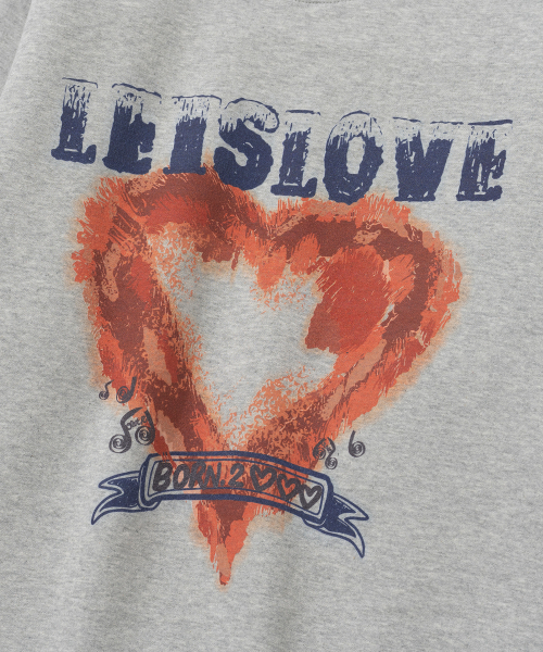 KNITTED（ニッティド）の「[NITTED X QWER DEMO] LETS LOVE MAN TO MAN MELANGE GREY（スウェット・レディース・その他・LARGE/MEDIUM/X-LARGE）」の7枚目の写真