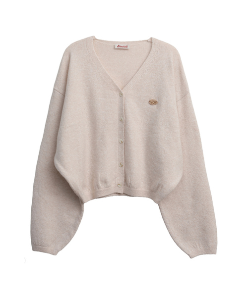 SLOWLOLLI(スローローリ)の「Urban cozy button cardigan_5 Colors(カーディガン/ボレロ・レディース・オートミール/ブラック/ネイビー/グレー/レッド・FREE)」の1枚目の写真