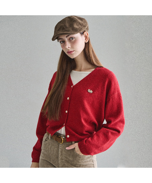 SLOWLOLLI(スローローリ)の「Urban cozy button cardigan_5 Colors(カーディガン/ボレロ・レディース・オートミール/ブラック/ネイビー/グレー/レッド・FREE)」の5枚目の写真