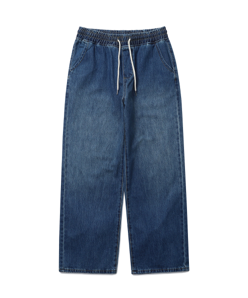 CONNECT KINLOCH（コネクトキンロック）の「ウォッシュドルーズフィットバンディングデニムパンツ（ブルー）（デニムパンツ・メンズ・その他・MEDIUM/LARGE/X-LARGE）」の2枚目の写真