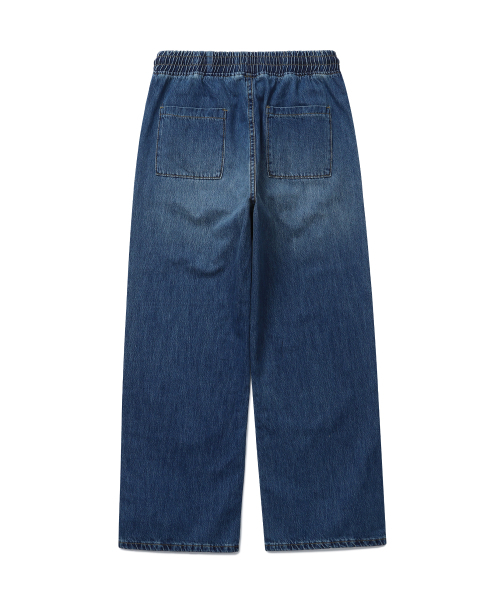 CONNECT KINLOCH（コネクトキンロック）の「ウォッシュドルーズフィットバンディングデニムパンツ（ブルー）（デニムパンツ・メンズ・その他・MEDIUM/LARGE/X-LARGE）」の3枚目の写真