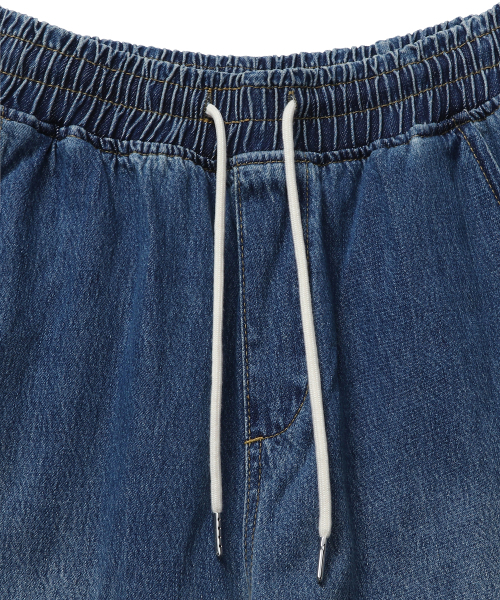 CONNECT KINLOCH（コネクトキンロック）の「ウォッシュドルーズフィットバンディングデニムパンツ（ブルー）（デニムパンツ・メンズ・その他・MEDIUM/LARGE/X-LARGE）」の4枚目の写真