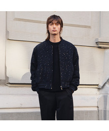 LMOOD（エルムード）の「Blue Moon Wool Tweed Jacket Midnight Black（MA-1・メンズ）」