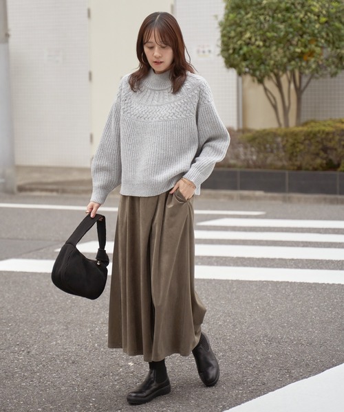 ikka(イッカ)の「求心編みニットプルオーバー(ニット/セーター・レディース・グレー/アイボリー/ブラウン系その他/イエロー/ミント・M/L/S)」の20枚目の写真
