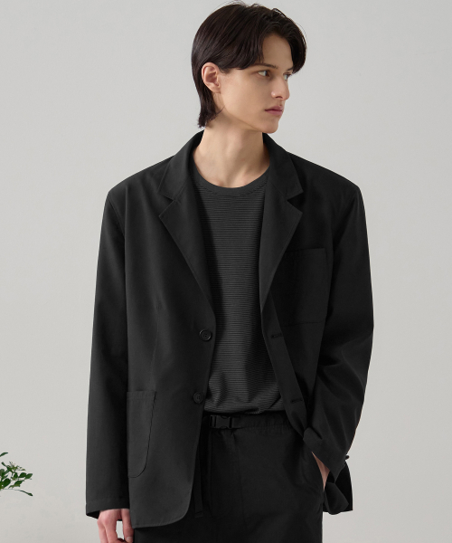 DRAW FIT（ドローフィット）の「リラックスドオフィスCNブレザー[チャコール]（テーラードジャケット・メンズ・その他・MEDIUM/LARGE/X-LARGE）」の4枚目の写真