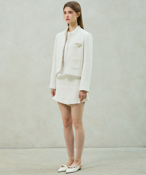 ARI(アリ)の「AGLOW TWEED SKIRT PANTS / WHITE(スカート・レディース・ホワイト・SMALL/MEDIUM)」の3枚目の写真