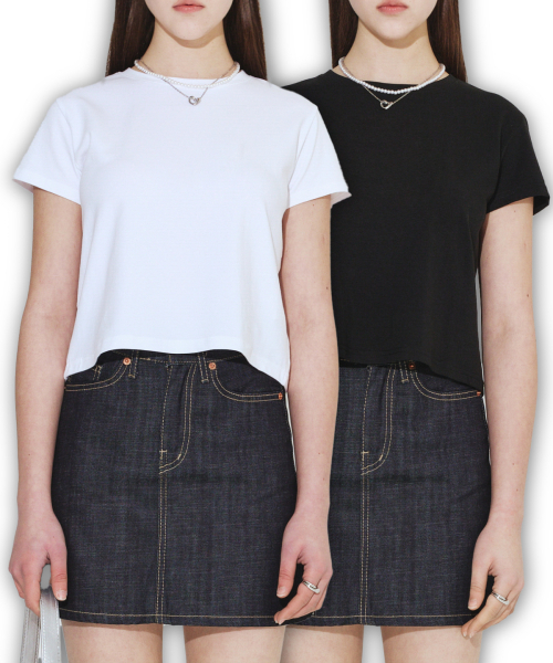 DAMISH(ダミシュ)の「ベーシックセミクルーネックTシャツ_ホワイト(Tシャツ/カットソー・レディース・ホワイト・SMALL/MEDIUM)」の5枚目の写真