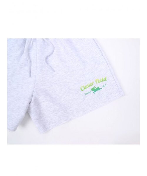CLEVER FIELD(クレバーフィールド)の「1877 グラフィックカッティングスウェットショートパンツ_グレー(その他パンツ・レディース・その他・FREE)」の2枚目の写真