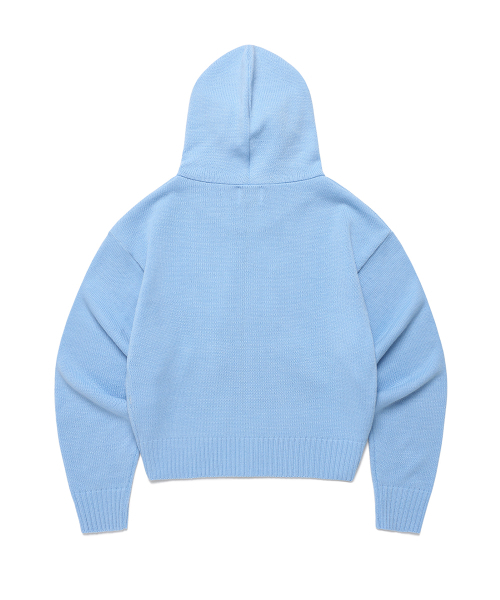Cavish(カビシ)の「W SELLER LOGO KNIT ZIP UP HOODIE BLUE(CV2EFFK684A)(パーカー・レディース・ブルー・FREE)」の2枚目の写真