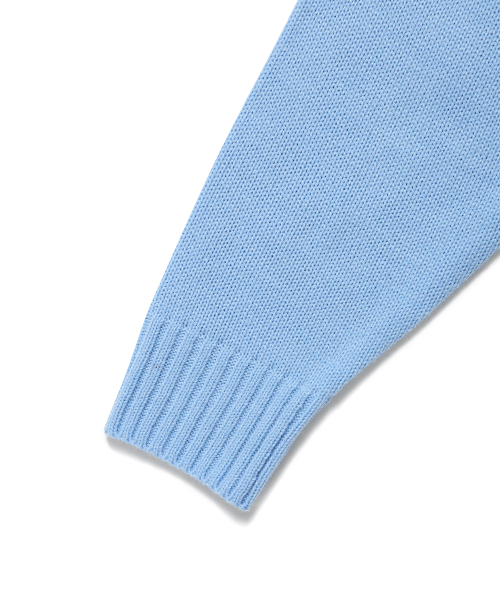 Cavish(カビシ)の「W SELLER LOGO KNIT ZIP UP HOODIE BLUE(CV2EFFK684A)(パーカー・レディース・ブルー・FREE)」の6枚目の写真