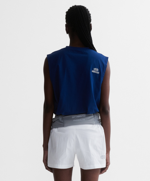 MENASOO(ミナス)の「VENODE Small Track Logo Active Sleeve_Blue(Tシャツ/カットソー・レディース・ブルー・1/2)」の4枚目の写真