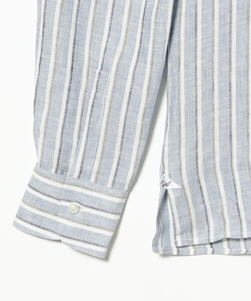 BRILLA per il gusto（ブリッラペルイルグースト）の「Massimo d’Augusto / ALAMARI リネン ストライプ カプリシャツ（シャツ/ブラウス・メンズ・ブルー系その他2・LARGE/MEDIUM/SMALL）」の6枚目の写真