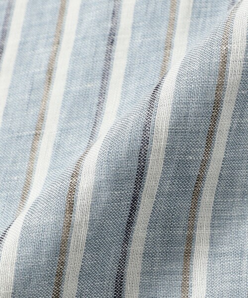 BRILLA per il gusto（ブリッラペルイルグースト）の「Massimo d’Augusto / ALAMARI リネン ストライプ カプリシャツ（シャツ/ブラウス・メンズ・ブルー系その他2・LARGE/MEDIUM/SMALL）」の4枚目の写真